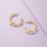 Fashion Letter Love Chain Ok Gesture Alloy Earrings Wholesale main image 3