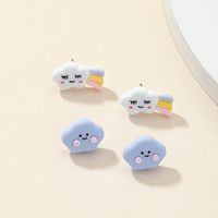 Boucles D&#39;oreilles Arc-en-ciel Nuage Dessin Animé Mignon Couleur Bonbon Smiley main image 2