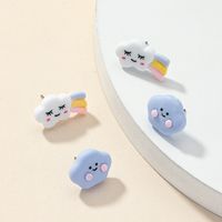 Cute Candy Color Smiley Cartoon Cloud Rainbow Earrings main image 3