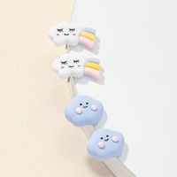 Cute Candy Color Smiley Cartoon Cloud Rainbow Earrings main image 5