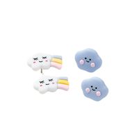Cute Candy Color Smiley Cartoon Cloud Rainbow Earrings main image 6