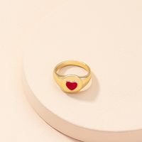 Retro Heart Shape Alloy Ring main image 3