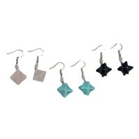 Fashion Stone Crystal Merkaba Hexagonal Star Earrings main image 6