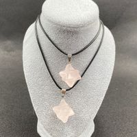 Fashion Pink Crystal Star Necklace Pendant main image 4