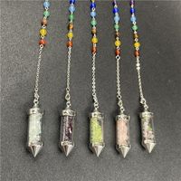Fashion Crystal Crushed Stone Colored Beads Necklace Pendant main image 3