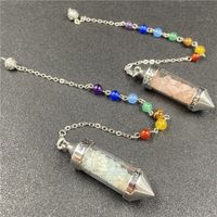 Fashion Crystal Crushed Stone Colored Beads Necklace Pendant main image 4