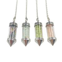Fashion Crystal Crushed Stone Colored Beads Necklace Pendant main image 6