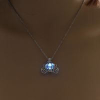 Collier De Perles Lumineuses Avec Pendentif De Voiture Citrouille Creuse Multicolore À La Mode main image 5