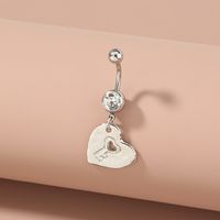 Fashion Heart Hollow Pendant Stainless Steel Belly Button Nail main image 3