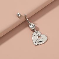 Fashion Heart Hollow Pendant Stainless Steel Belly Button Nail main image 4