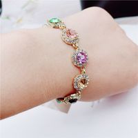 Retro Zircon Color Crystal Bracelet main image 1