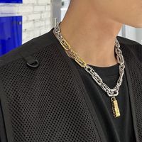 Hip Hop Fashion Thick Chain Lock Pendant Necklace main image 5