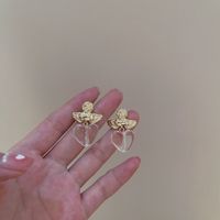 Simple Fun Little Angel Heart-shaped Earrings main image 6