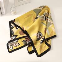 Fashion Printing Navy Style Sunscreen Small Square Silk Headscarf main image 5