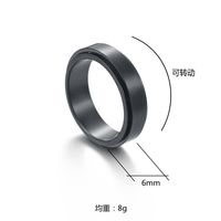 Simple Glossy Titanium Steel Decompression Rotating Ring main image 5