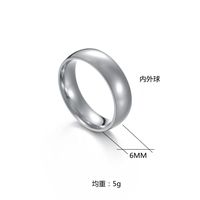 Simple Stainless Steel Light Plate Ring main image 5