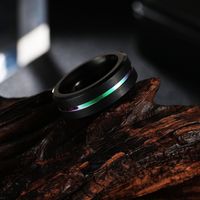 Simple Black-plated Color Tungsten Steel Ring main image 3