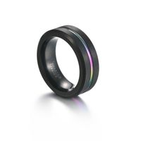 Simple Black-plated Color Tungsten Steel Ring main image 6