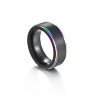 Fashion Color Side Tungsten Steel Ring main image 5
