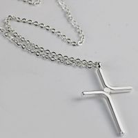 New Simple Cross Pendant Titanium Steel Necklace main image 4