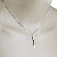 New Simple Cross Pendant Titanium Steel Necklace main image 5