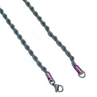 Fashion Titanium Steel Colorful Coarse Twist Chain Necklace main image 6