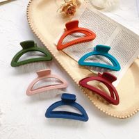 Simple Frosted Solid Color Large Hair Clip sku image 1