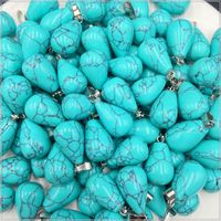 Ethnic Style Crystal Agate Stone Round Water Drop Multicolor Necklace Pendant Wholesale sku image 12