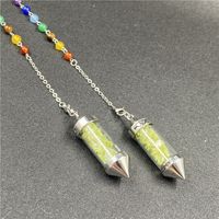 Fashion Crystal Crushed Stone Colored Beads Necklace Pendant sku image 1