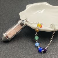 Fashion Crystal Crushed Stone Colored Beads Necklace Pendant sku image 3