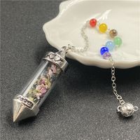 Fashion Crystal Crushed Stone Colored Beads Necklace Pendant sku image 4