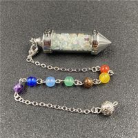 Fashion Crystal Crushed Stone Colored Beads Necklace Pendant sku image 5