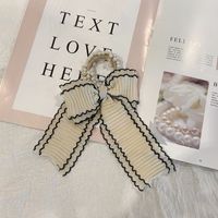 Korean Folds Bowknot Pearl Hair Rope sku image 2