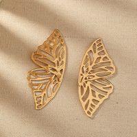 Fashion Hollow Symmetrical Butterfly Wings Earrings sku image 1