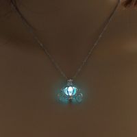 Collier De Perles Lumineuses Avec Pendentif De Voiture Citrouille Creuse Multicolore À La Mode sku image 2