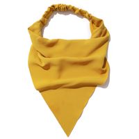 Retro Solid Color Elastic Band Triangle Headscarf sku image 3