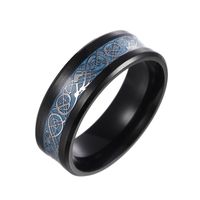 Fashion Luminous Colors Stainless Steel Dragon Pattern Ring sku image 14