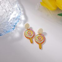 Korean Hand-painted Acrylic Stick Candy Color Earring sku image 2