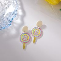 Korean Hand-painted Acrylic Stick Candy Color Earring sku image 3