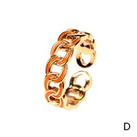 Retro Drop Oil Copper Gold-plated Ring sku image 4