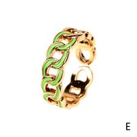 Retro Drop Oil Copper Gold-plated Ring sku image 5