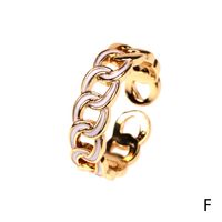 Retro Drop Oil Copper Gold-plated Ring sku image 6