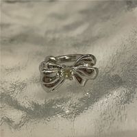 Simple Bow Diamond-studded Ear Bone Clip sku image 1