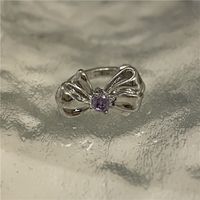 Simple Bow Diamond-studded Ear Bone Clip sku image 2