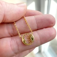 Ethnic Tarot Brand Sun Moon Pendant Necklace sku image 1