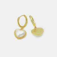 Fashion Heart-shaped Shell Diamond Gold Plated Necklace Set Wholesale main image 5