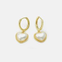 Fashion Heart-shaped Shell Diamond Gold Plated Necklace Set Wholesale main image 6