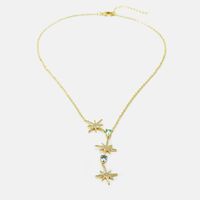 New Fashion Zircon Starfish Clavicle Necklace main image 4