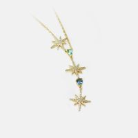 New Fashion Zircon Starfish Clavicle Necklace main image 5