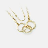 Simple Double Zircon Chain Necklace Wholesale main image 5